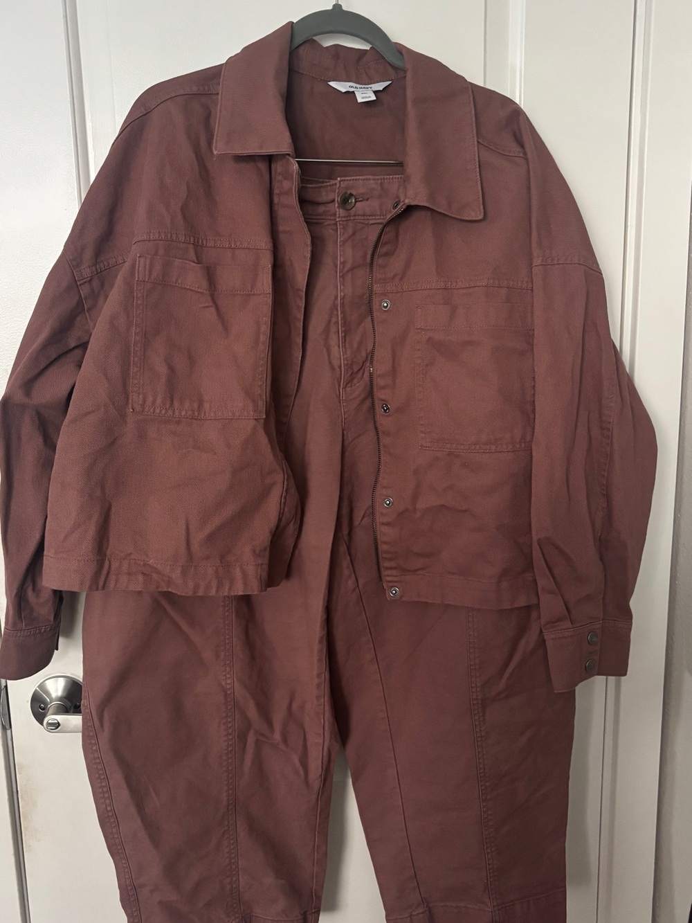 Old Navy Canvas Set Barrel Pants + Utility Jacket
